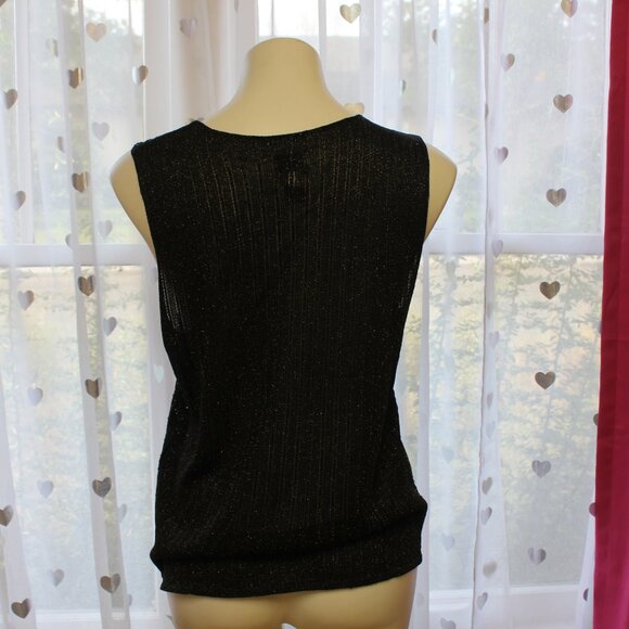 #568A Chico's Black Dressy Tank Size 3 (16) - Picture 3 of 7
